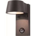 D'Lite Wall Light Lira Black 7W 600lm 830 Warm White | IP54 - Motion Sensor