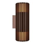 Nordlux Aludra Wall Light Aluminium Brown Up & Down | Suitable for 2x E27