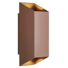 Nordlux Nico Wall Light Aluminium Rusty Up & Down | IP54 - Suitable for 2x GU10